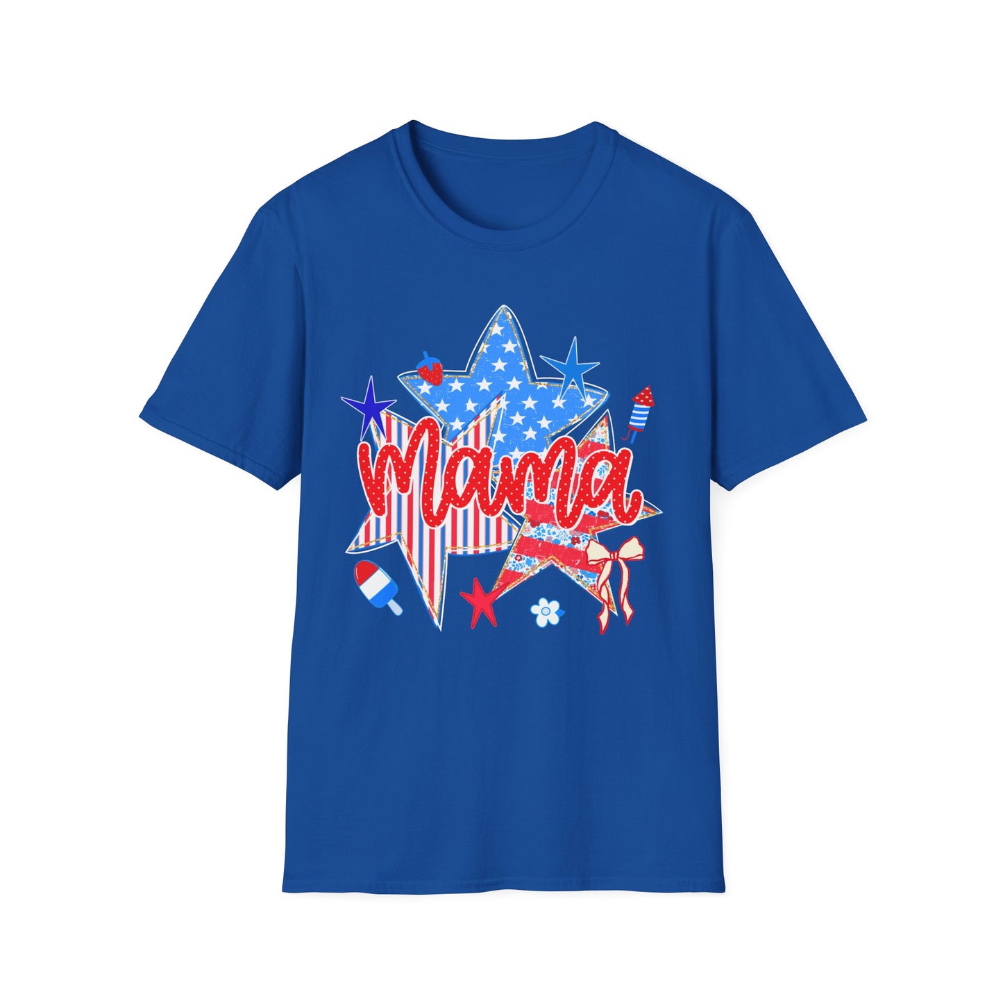 Mama Star Patriotic T-Shirt — Red, White & Blue Fourth of July Tee