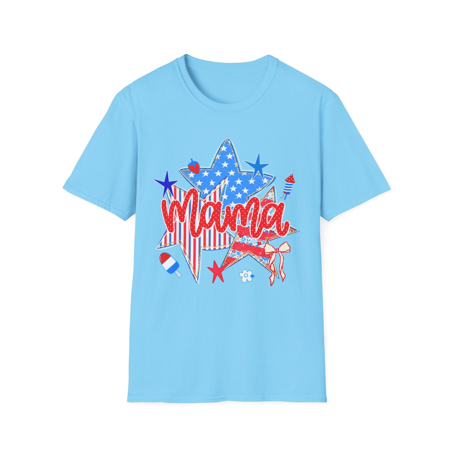 Mama Star Patriotic T-Shirt — Red, White & Blue Fourth of July Tee