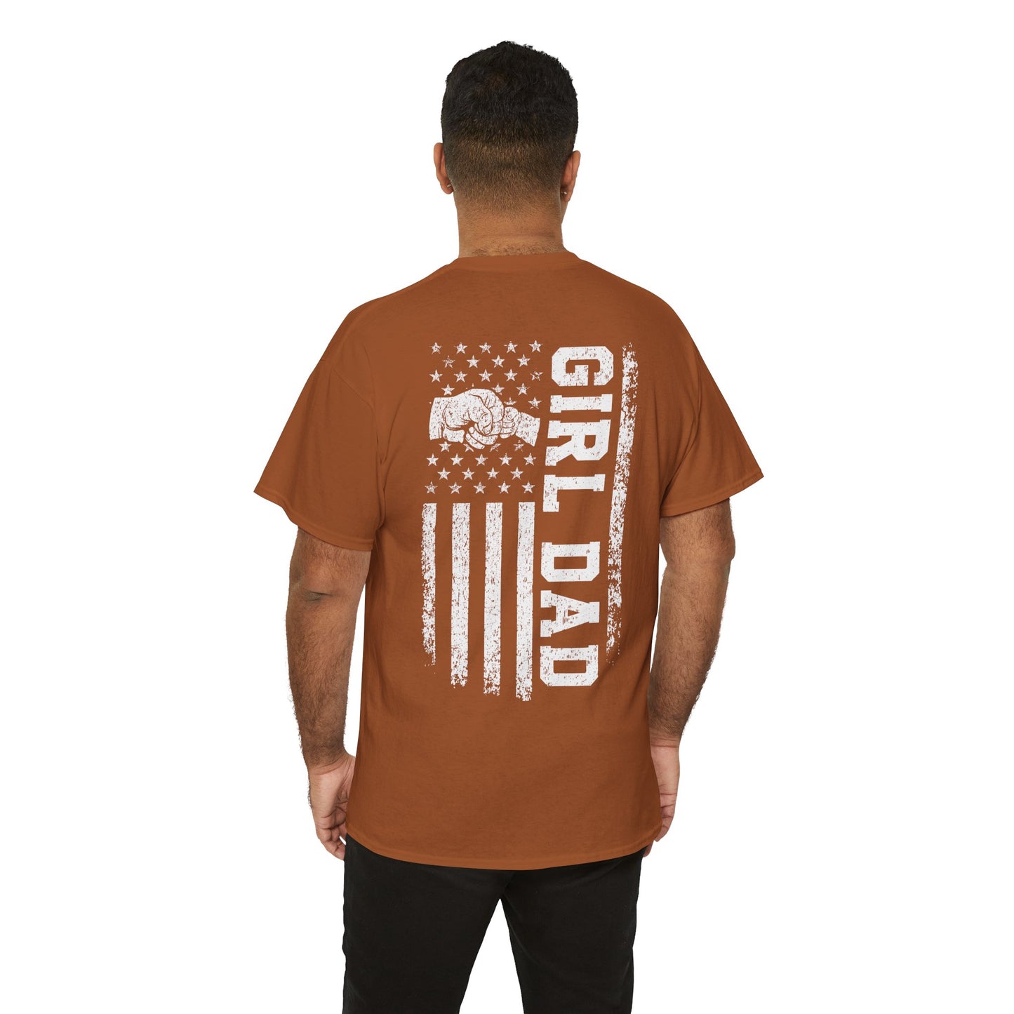 Girl Dad T-Shirt — Patriotic Distressed Flag Tee for Fathers of Daughters