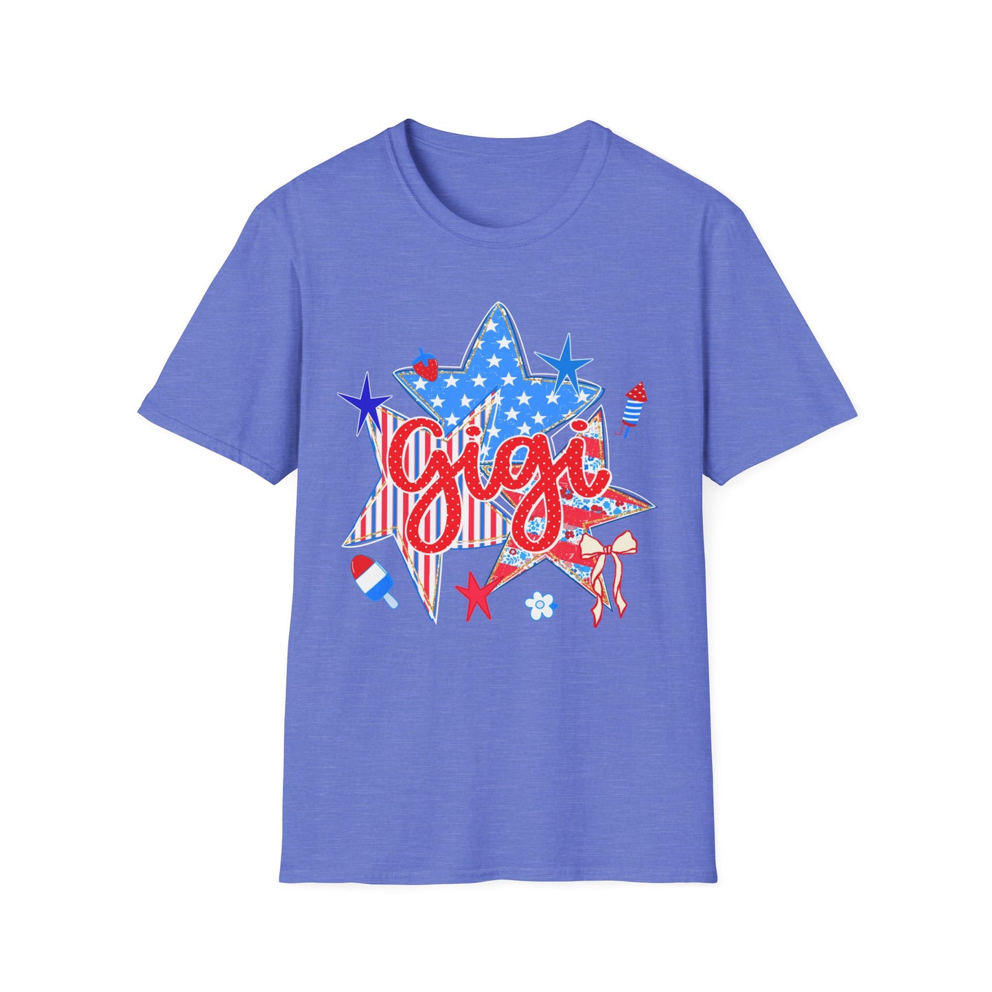 Gigi Patriotic Star T-Shirt — Red White & Blue Fourth of July Graphic Tee