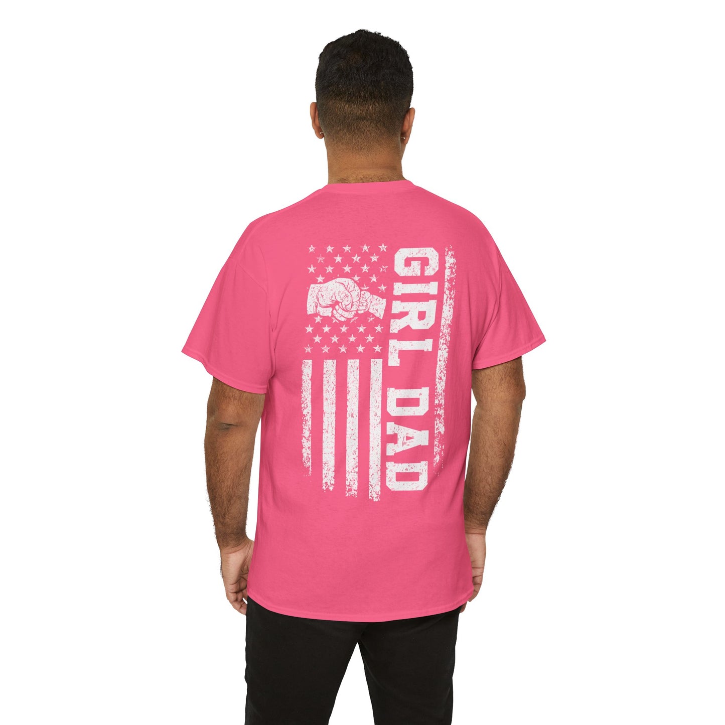 Girl Dad T-Shirt — Patriotic Distressed Flag Tee for Fathers of Daughters