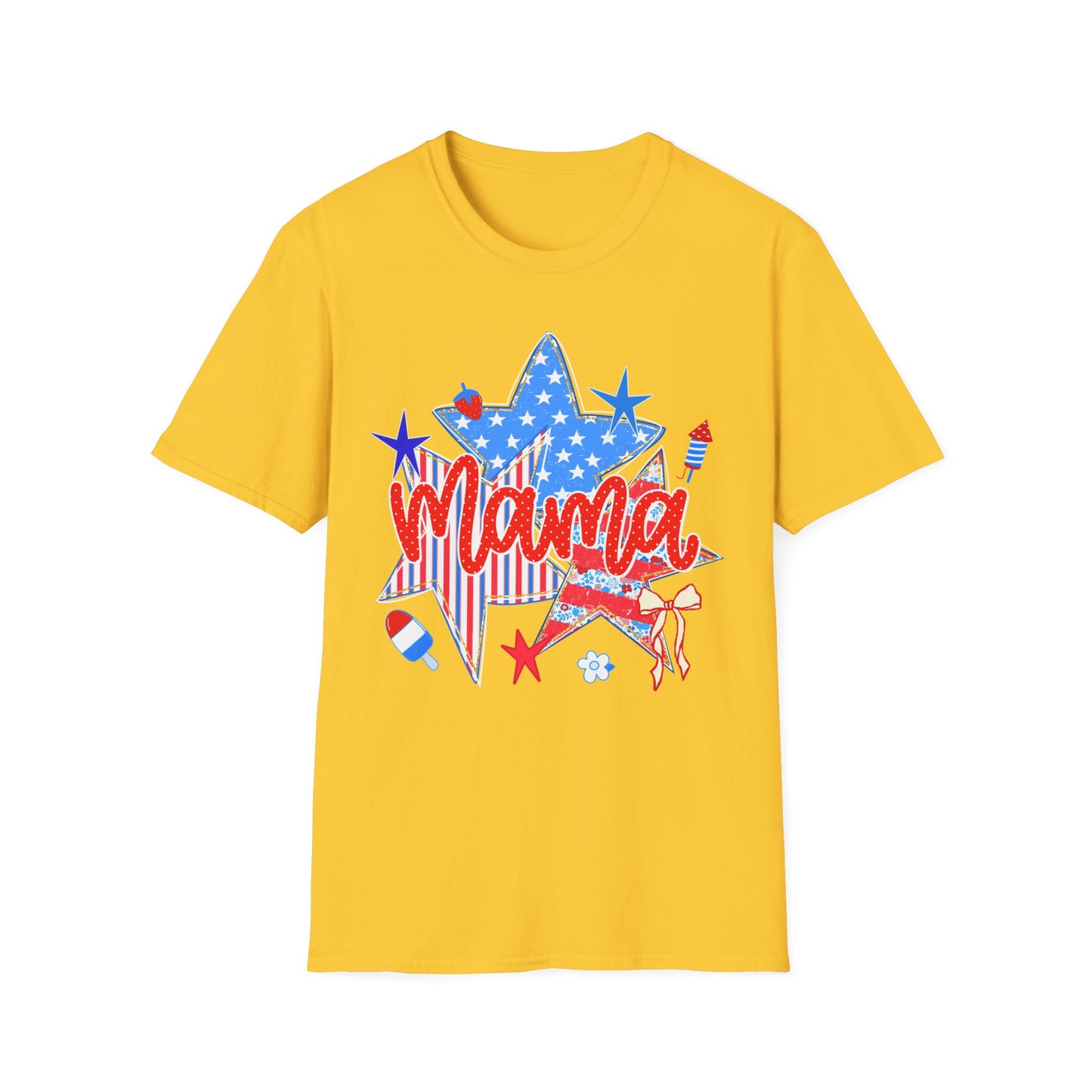 Mama Star Patriotic T-Shirt — Red, White & Blue Fourth of July Tee