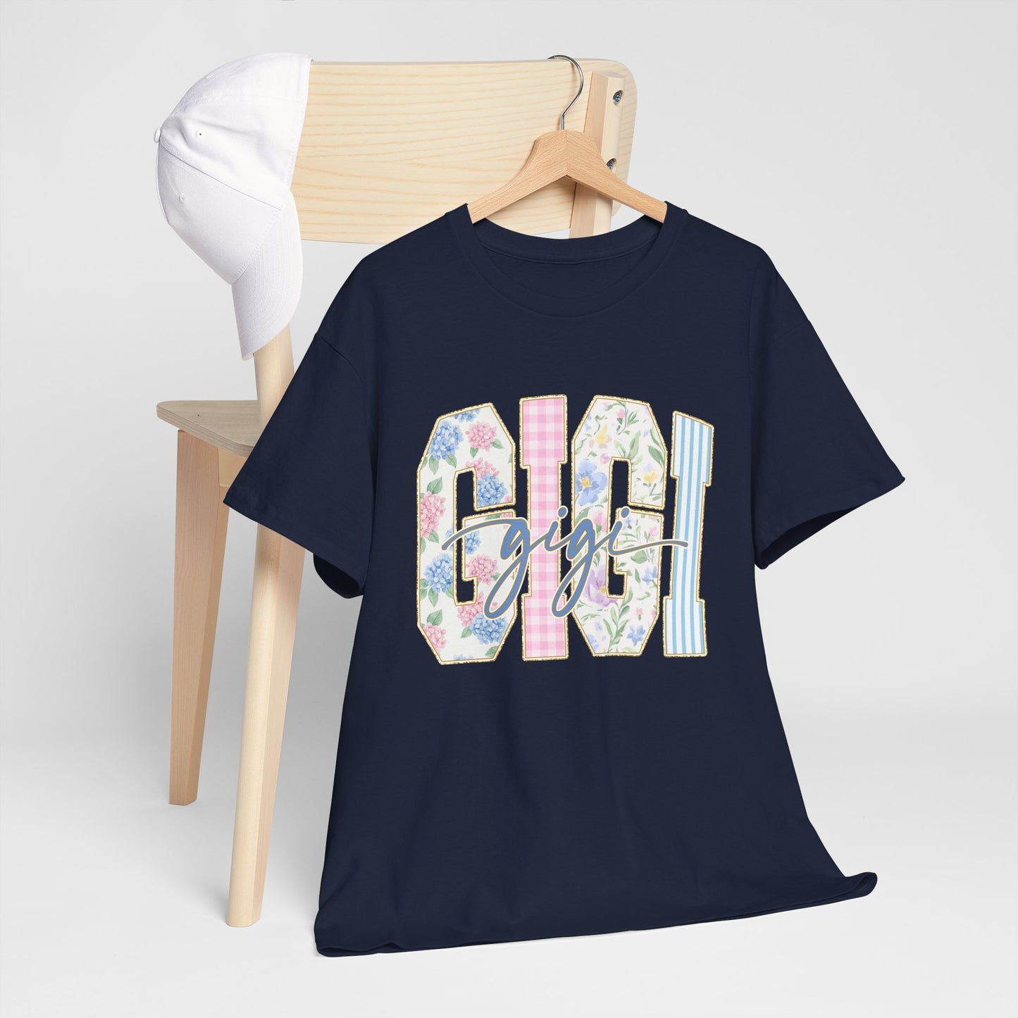 GiGi Floral Graphic Tee — 'GiGil' Pastel Patchwork T-Shirt