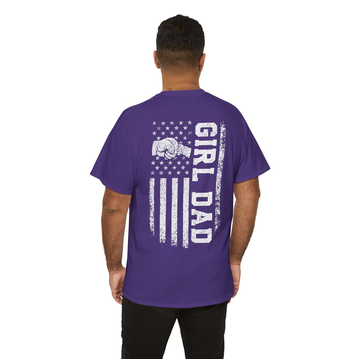 Girl Dad T-Shirt — Patriotic Distressed Flag Tee for Fathers of Daughters