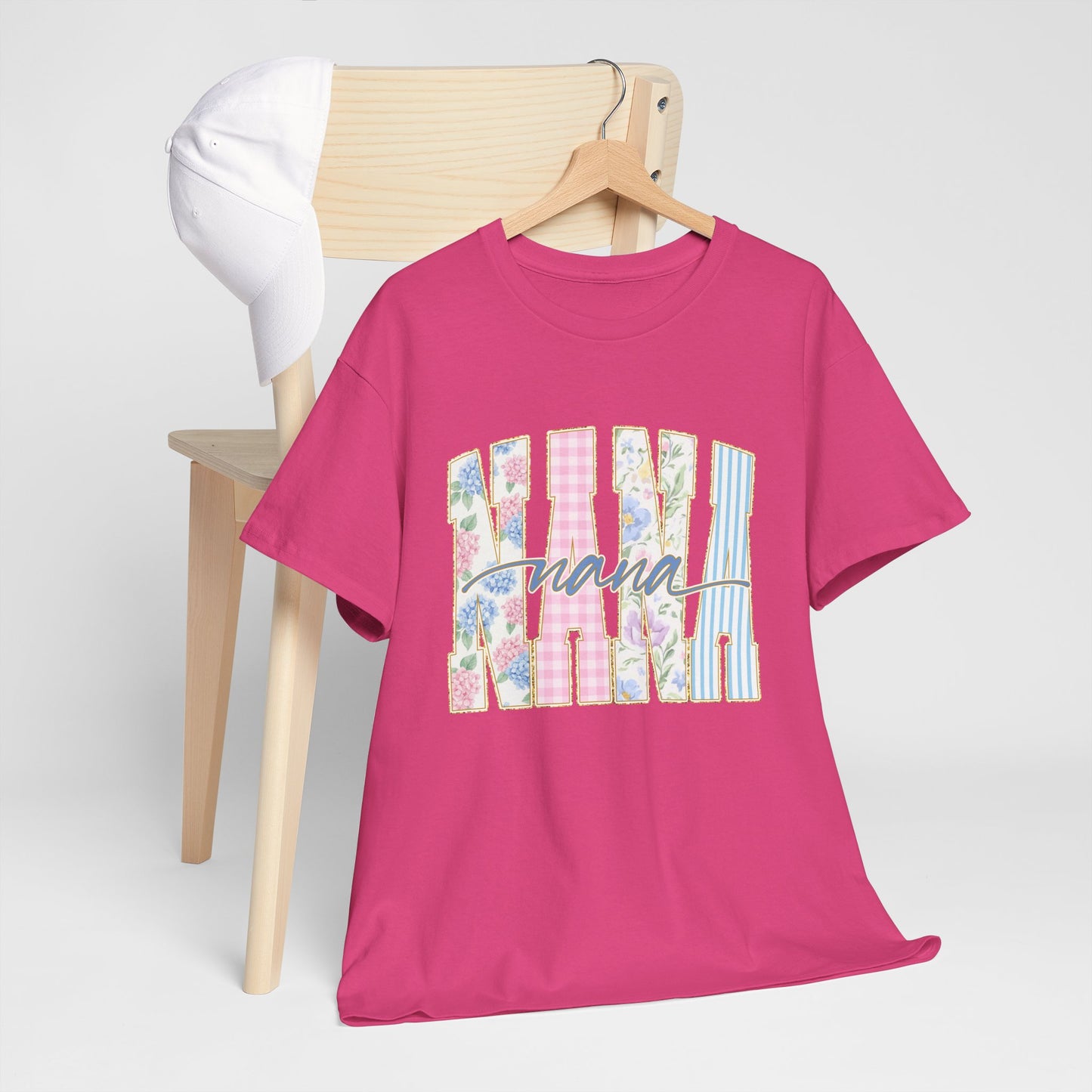 Nana Floral Graphic Tee — Pastel Vintage Mother's Day Shirt