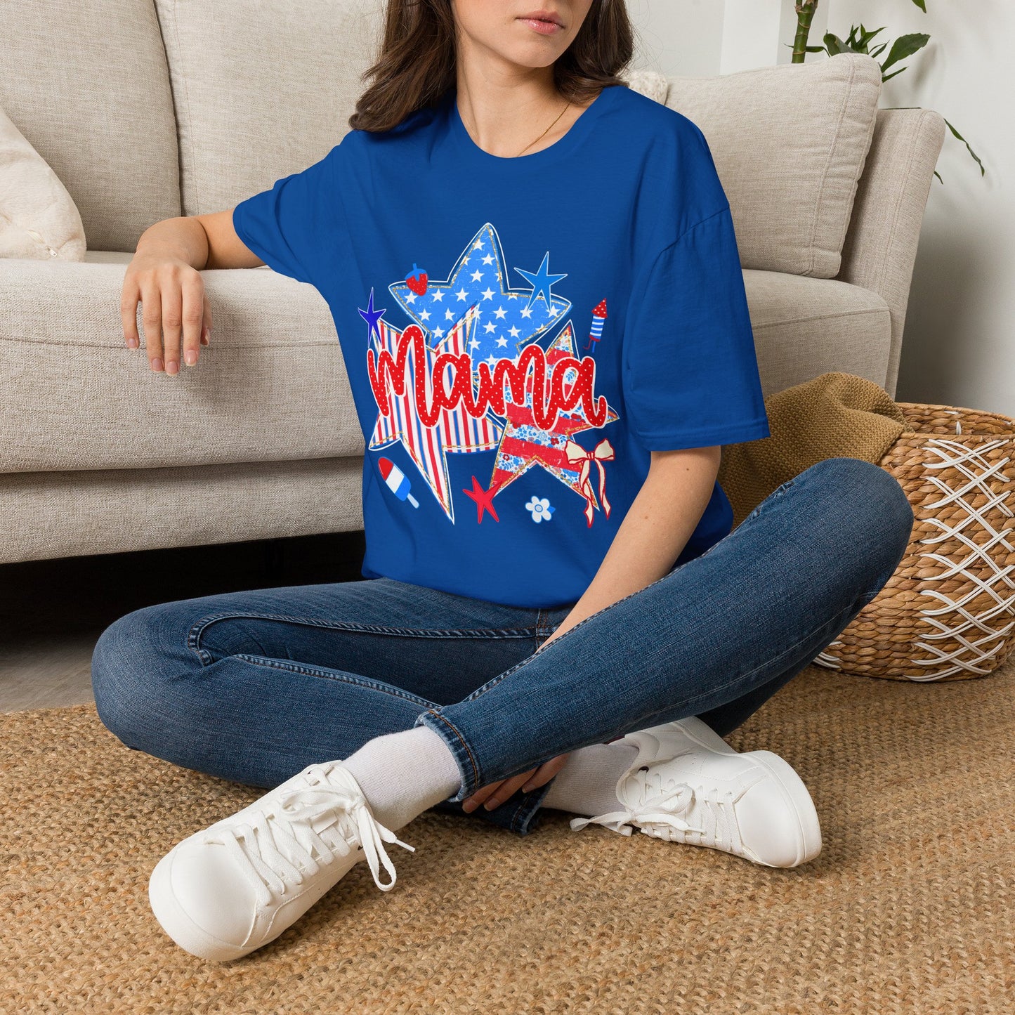 Mama Star Patriotic T-Shirt — Red, White & Blue Fourth of July Tee