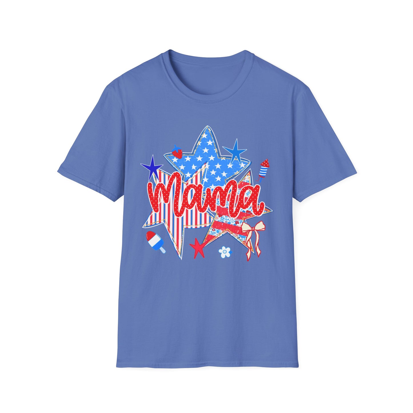 Mama Star Patriotic T-Shirt — Red, White & Blue Fourth of July Tee