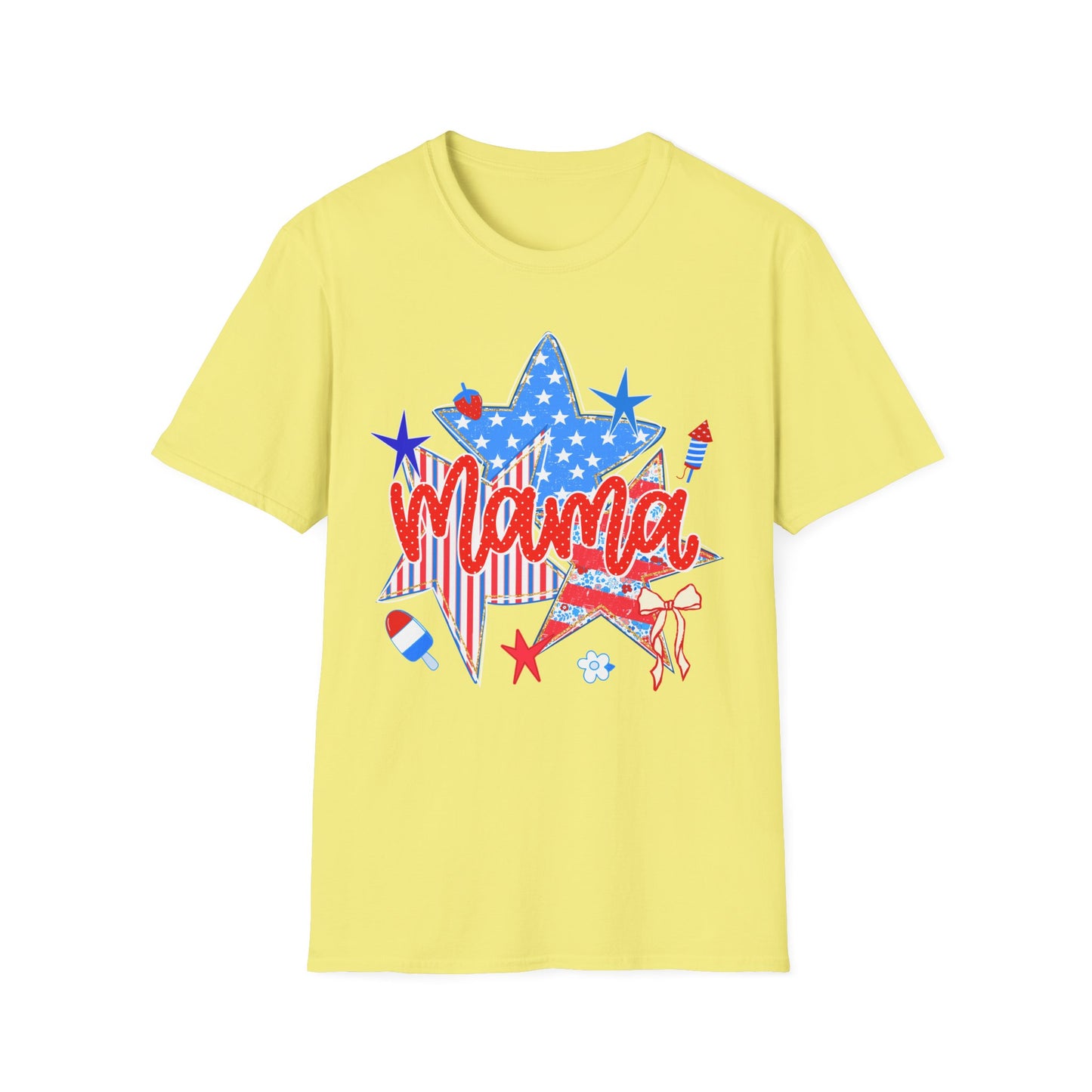 Mama Star Patriotic T-Shirt — Red, White & Blue Fourth of July Tee