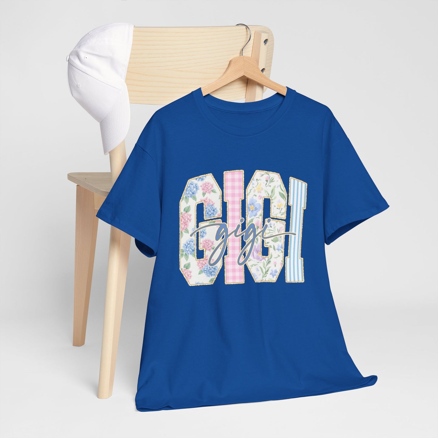 GiGi Floral Graphic Tee — 'GiGil' Pastel Patchwork T-Shirt