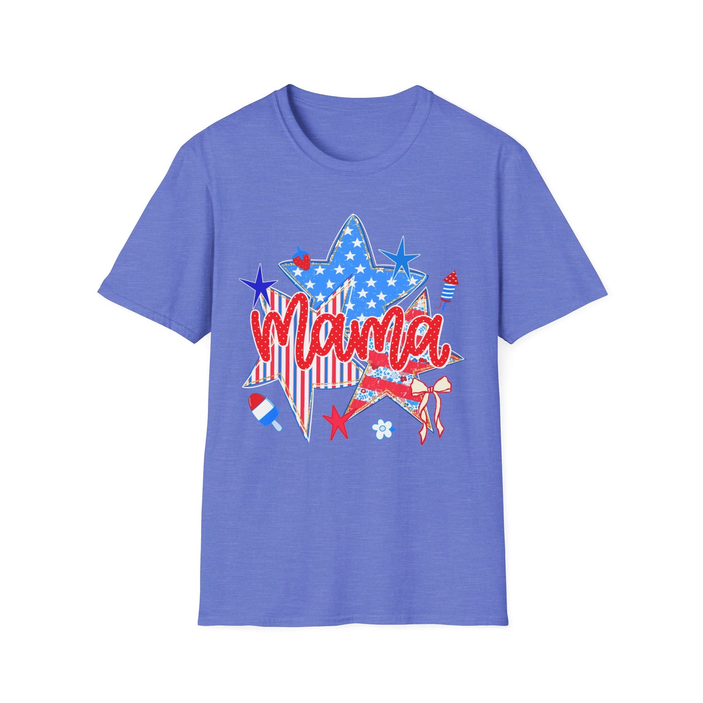 Mama Star Patriotic T-Shirt — Red, White & Blue Fourth of July Tee