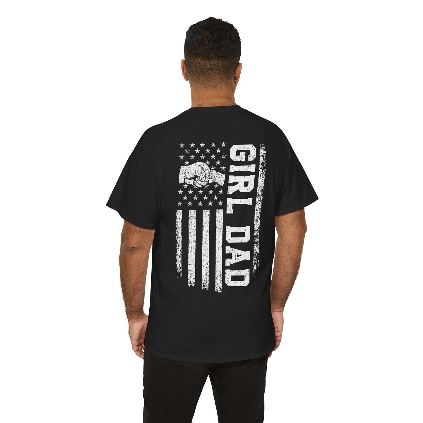 Girl Dad T-Shirt — Patriotic Distressed Flag Tee for Fathers of Daughters