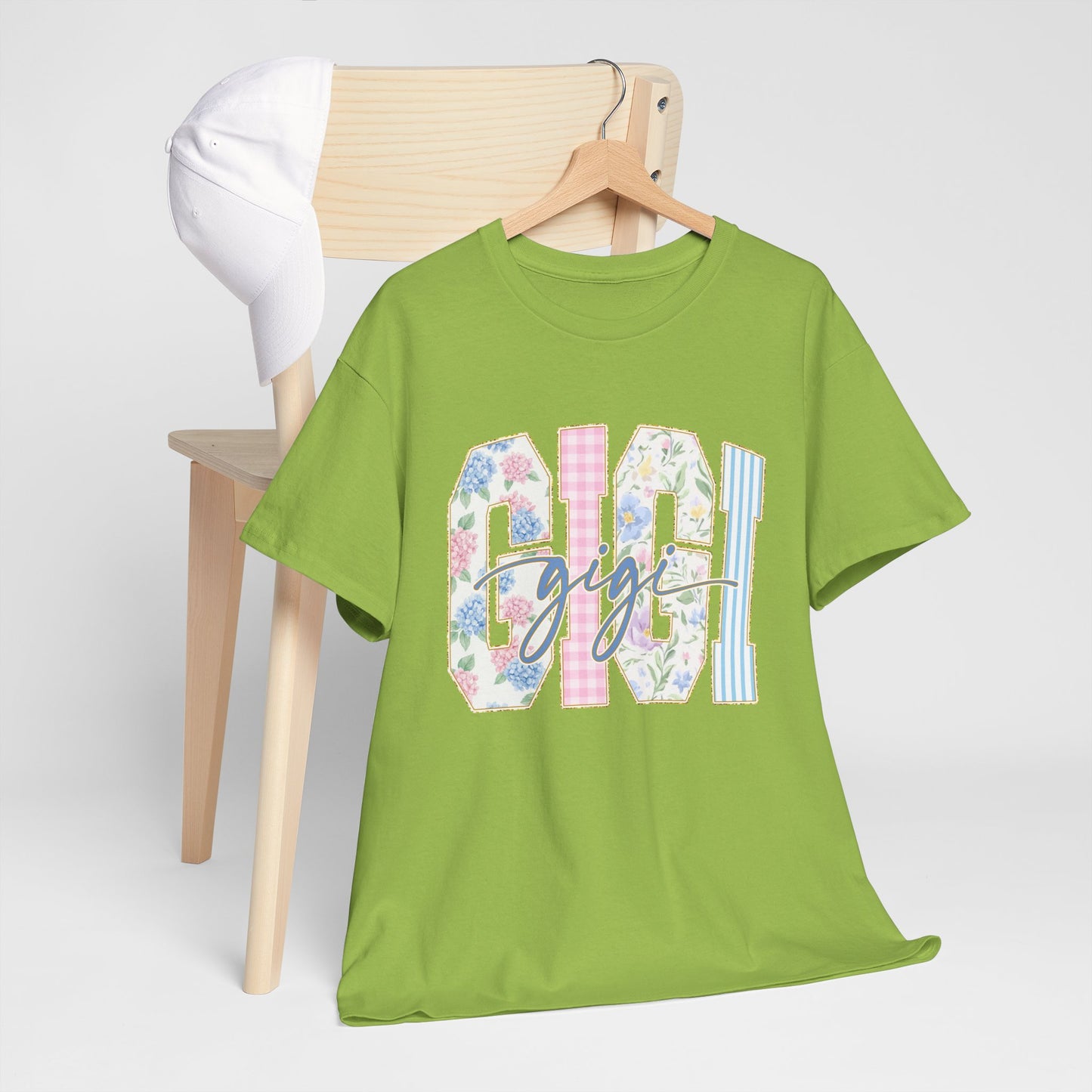 GiGi Floral Graphic Tee — 'GiGil' Pastel Patchwork T-Shirt