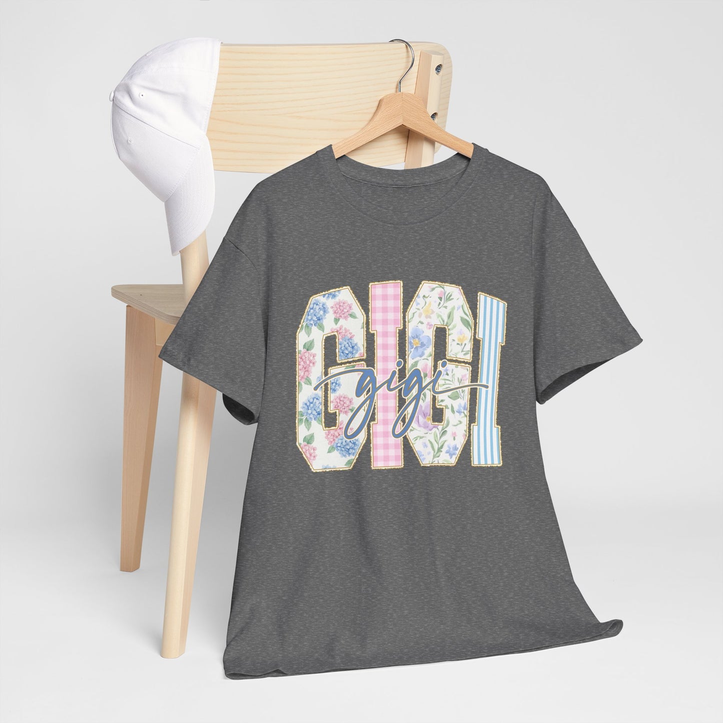 GiGi Floral Graphic Tee — 'GiGil' Pastel Patchwork T-Shirt