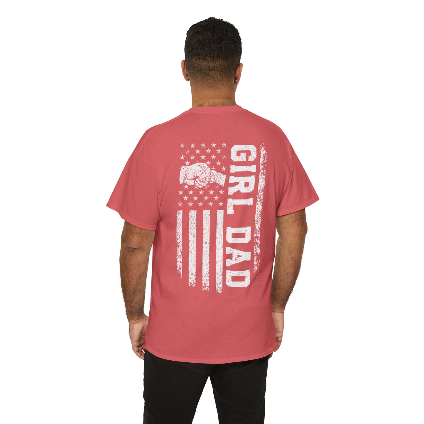 Girl Dad T-Shirt — Patriotic Distressed Flag Tee for Fathers of Daughters