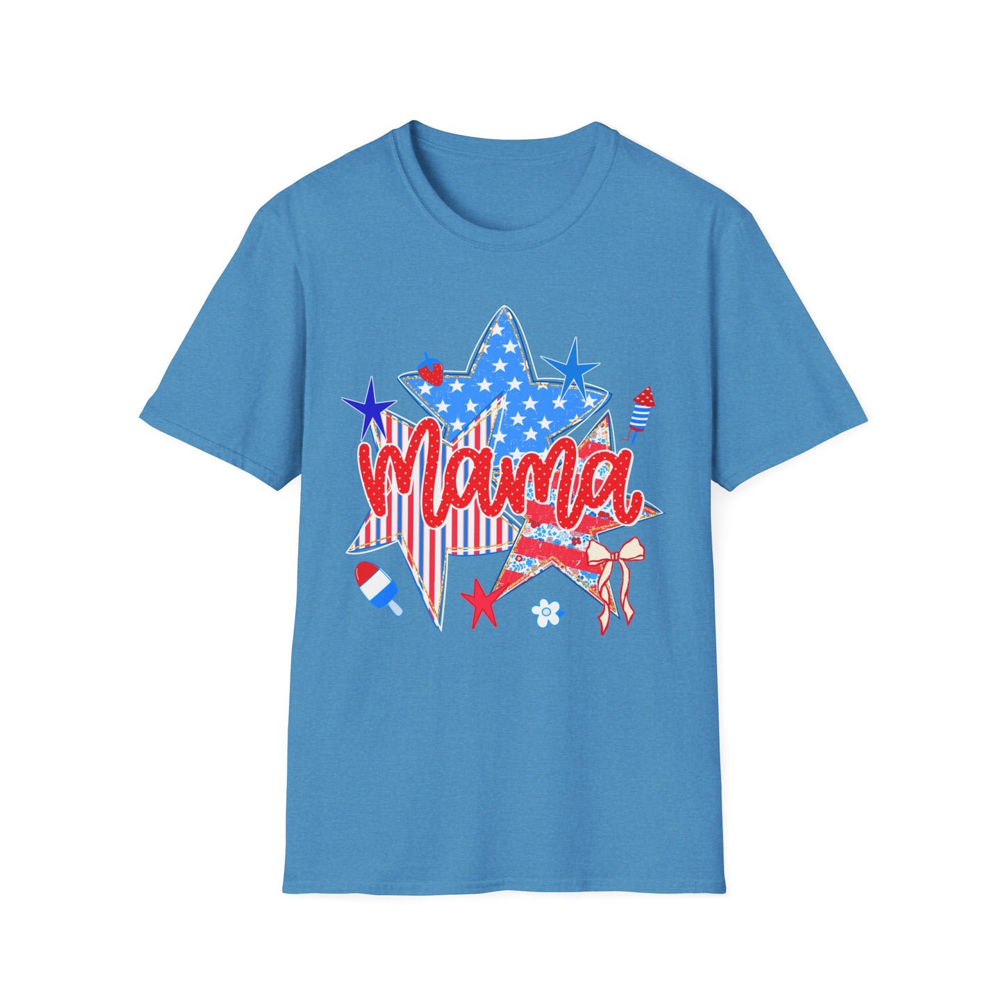 Mama Star Patriotic T-Shirt — Red, White & Blue Fourth of July Tee