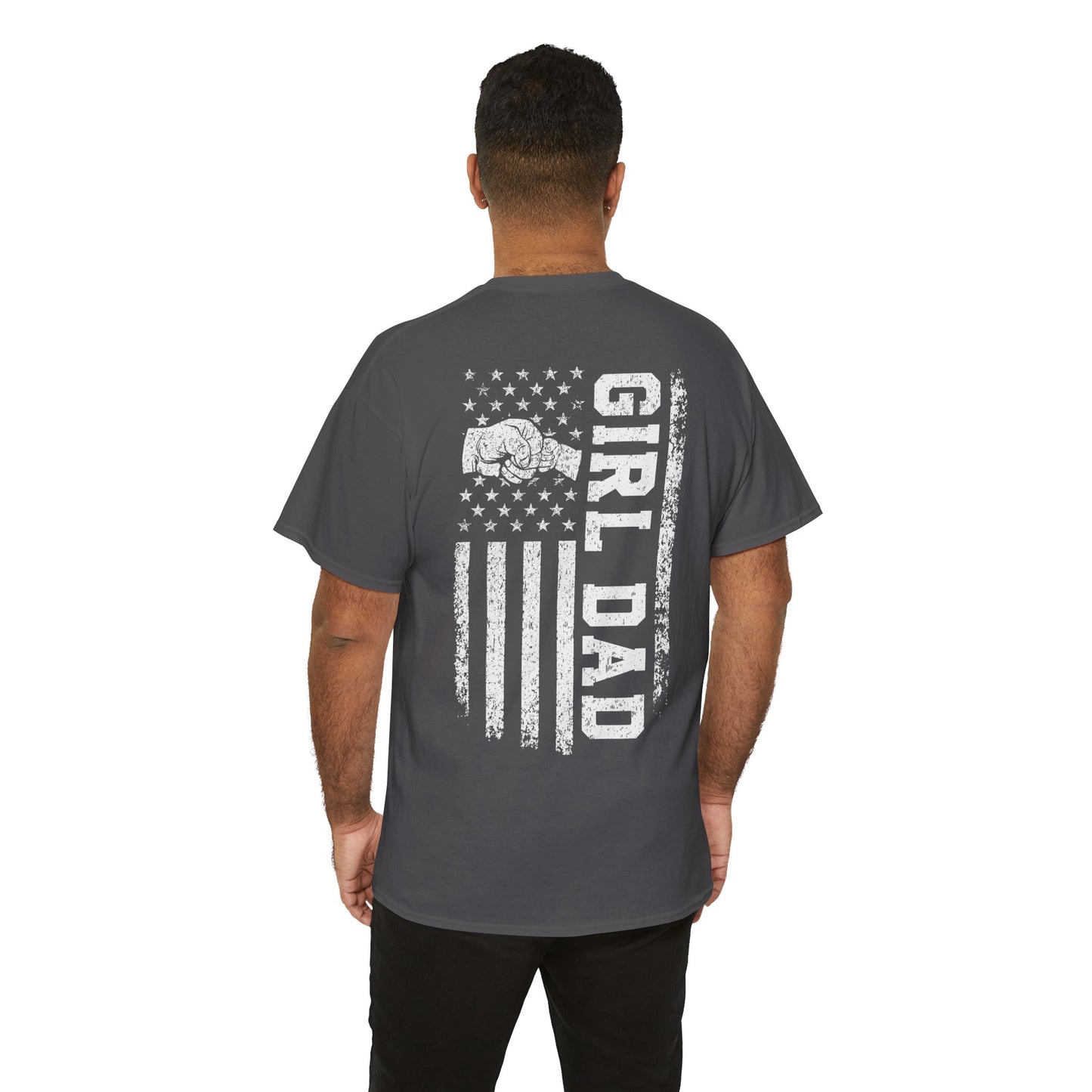 Girl Dad T-Shirt — Patriotic Distressed Flag Tee for Fathers of Daughters