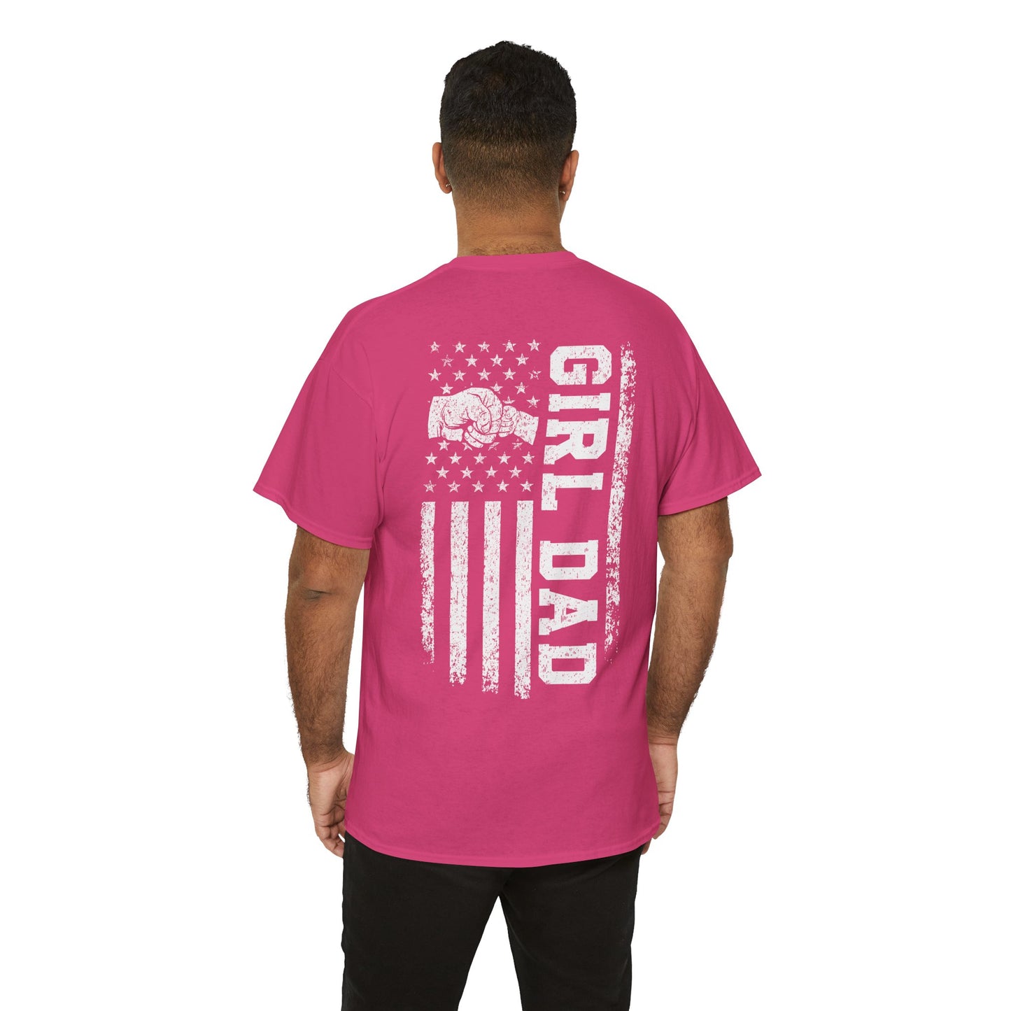 Girl Dad T-Shirt — Patriotic Distressed Flag Tee for Fathers of Daughters