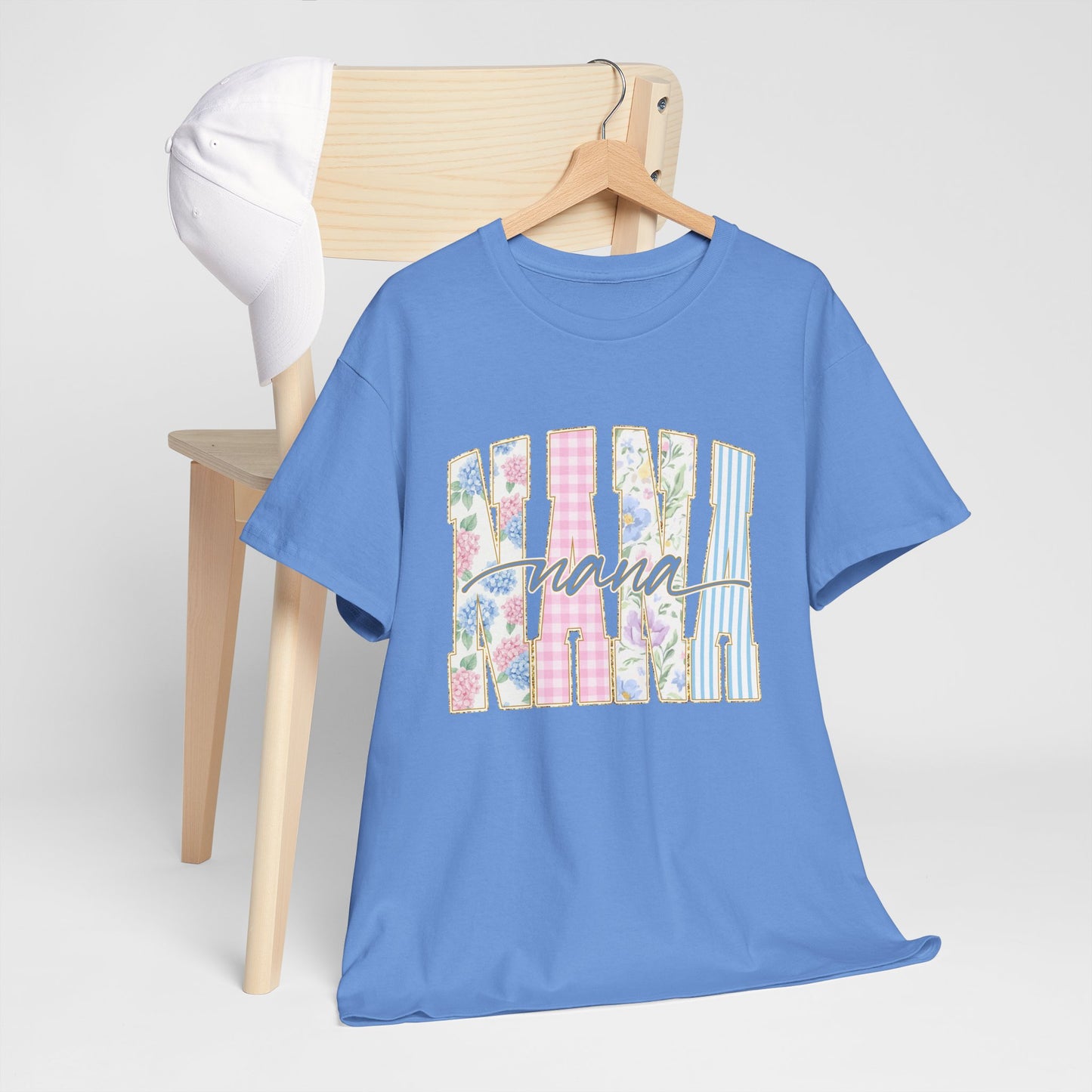 Nana Floral Graphic Tee — Pastel Vintage Mother's Day Shirt
