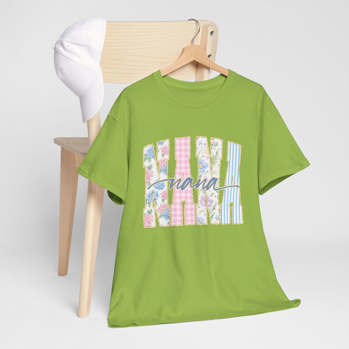 Nana Floral Graphic Tee — Pastel Vintage Mother's Day Shirt