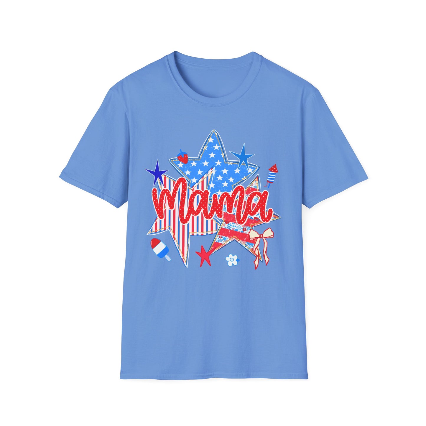 Mama Star Patriotic T-Shirt — Red, White & Blue Fourth of July Tee