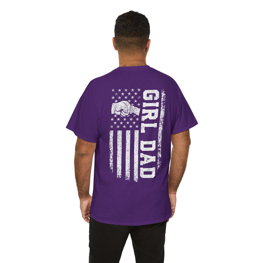 Girl Dad T-Shirt — Patriotic Distressed Flag Tee for Fathers of Daughters