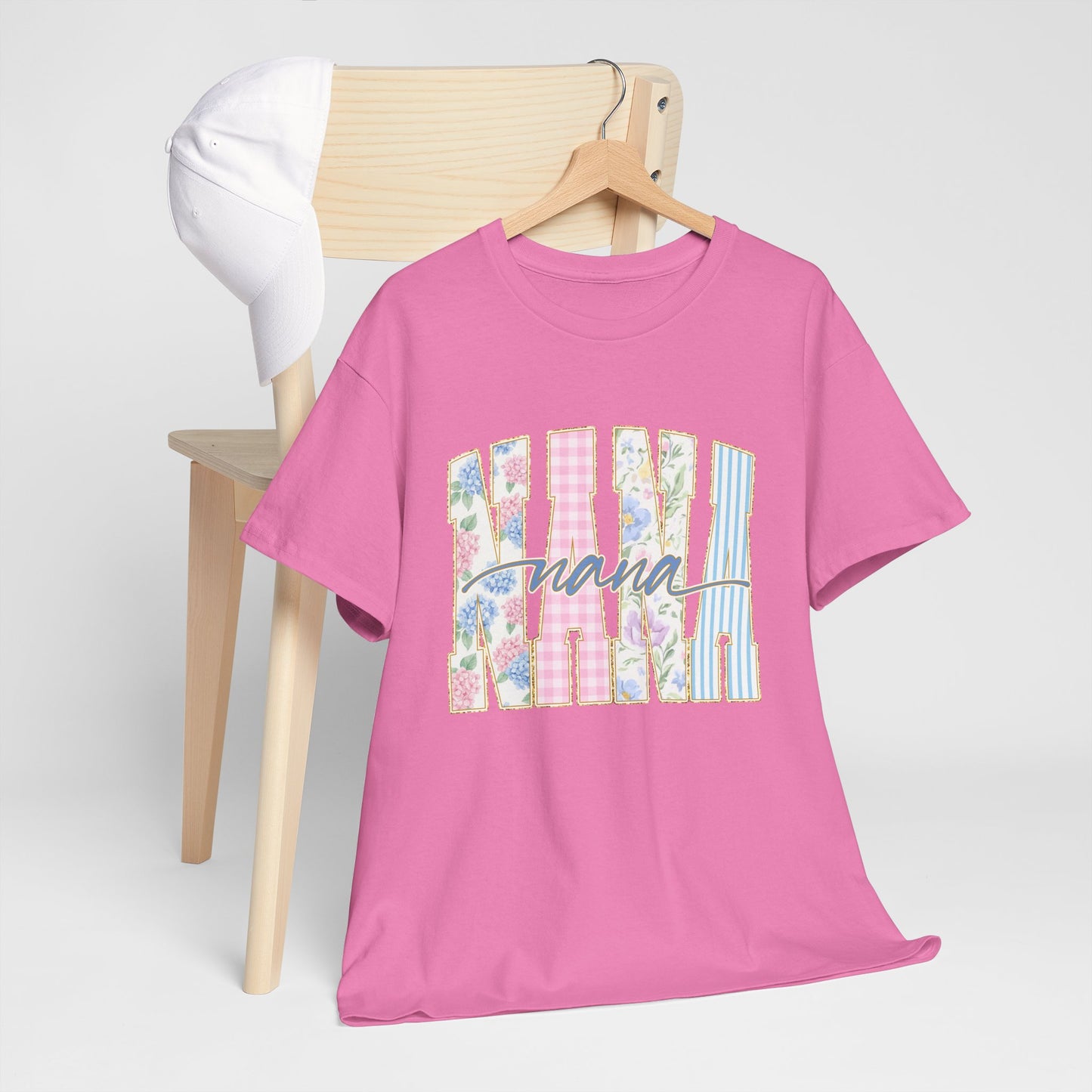 Nana Floral Graphic Tee — Pastel Vintage Mother's Day Shirt