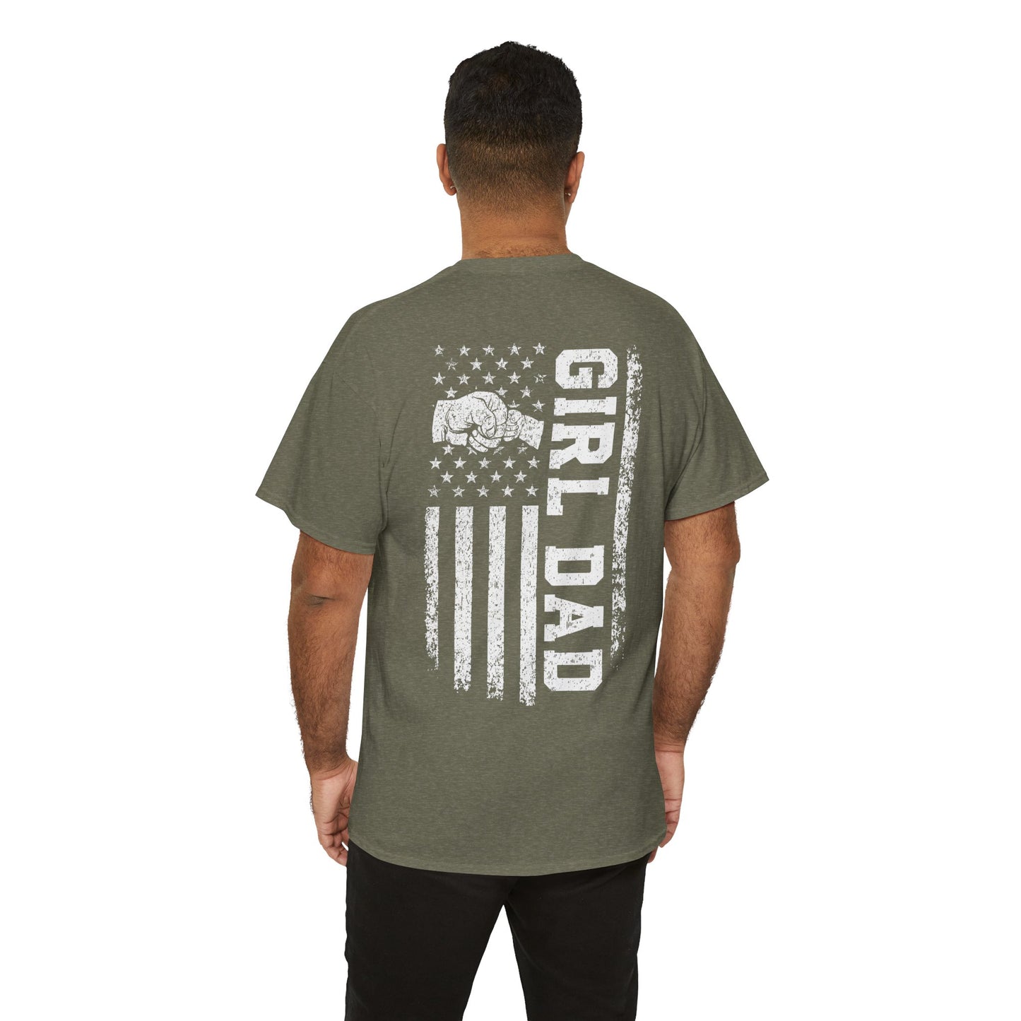 Girl Dad T-Shirt — Patriotic Distressed Flag Tee for Fathers of Daughters