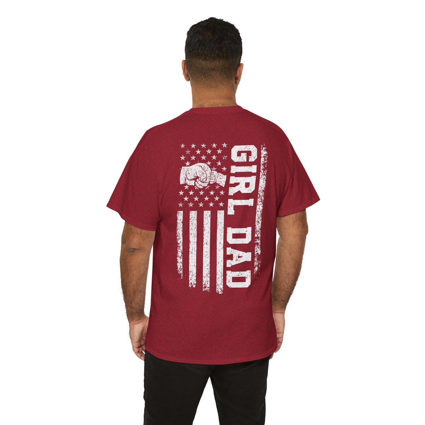 Girl Dad T-Shirt — Patriotic Distressed Flag Tee for Fathers of Daughters